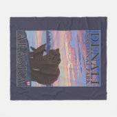 Nationaal Park beer en Cub - Denali, Alaska Fleece Deken (Voorkant (Horizontaal))