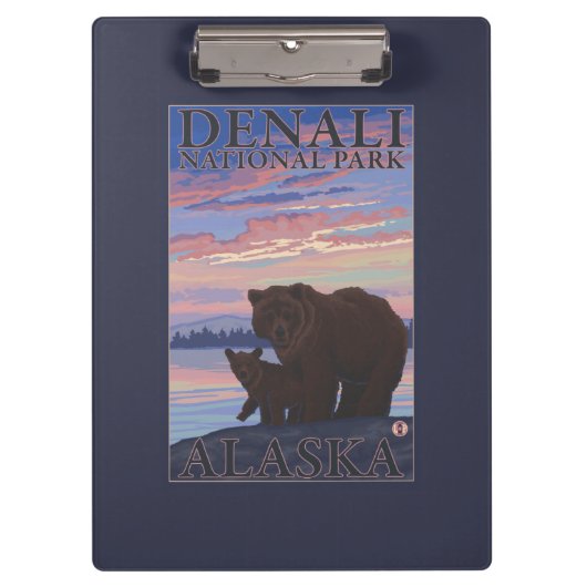 Nationaal Park beer en Cub - Denali, Alaska Klembord (Voorkant)