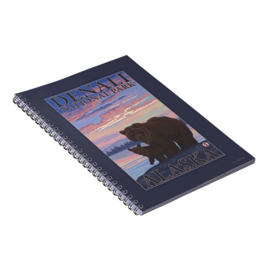Nationaal Park beer en Cub - Denali, Alaska Notitieboek (Rechterzijde)