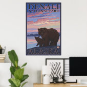 Nationaal Park beer en Cub - Denali, Alaska Poster (Thuiskantoor)