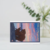 Nationaal park beer en Cub - Yellowstone Briefkaart (Staand voorkant)
