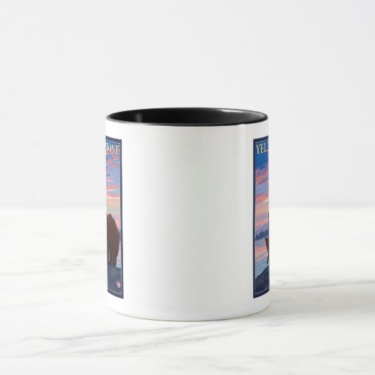 Nationaal park beer en Cub - Yellowstone Mok (Midden)