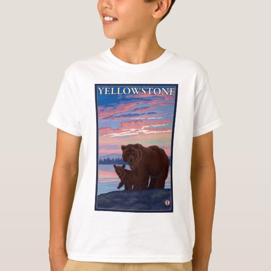 Nationaal park beer en Cub - Yellowstone T-shirt (Voorkant)