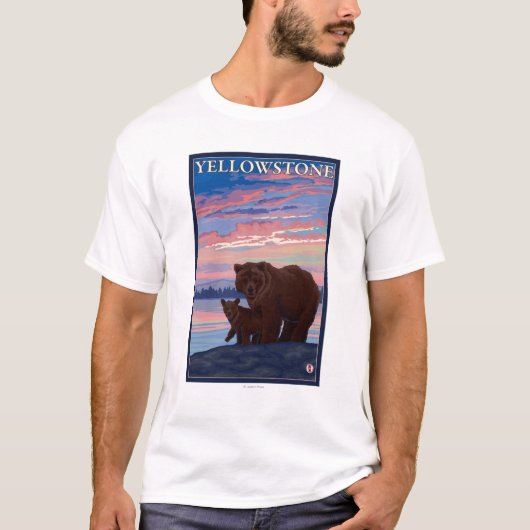 Nationaal park beer en Cub - Yellowstone T-shirt (Voorkant)