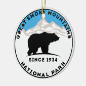 Nationaal Park Beer van de Grote Smoky Mountains Keramisch Ornament (Links)