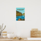 Nationaal Park Beierse Woud Duitsland Retro Poster (Keuken)