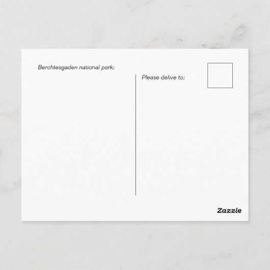 Nationaal Park Berchtesgaden Duitsland Briefkaart (Achterkant)