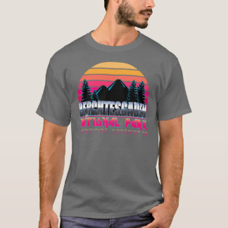 Nationaal park Berchtesgaden met gps-locatie 80 s T-shirt