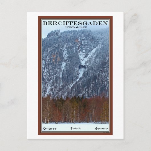 Nationaal park Berchtesgaden - Winter Briefkaart (Voorkant)