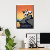 nationaal park bergen Sheep Travel poster (Thuiskantoor)