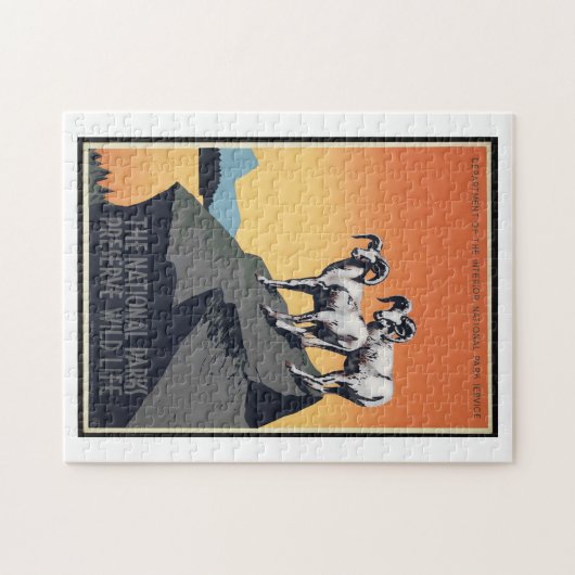  nationaal park bergschaap reis Puzzle Legpuzzel (Horizontaal)