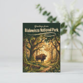 Nationaal Park Białowieża Polen Briefkaart (Staand voorkant)