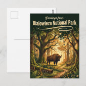 Nationaal Park Białowieża Polen Briefkaart (Voorkant / Achterkant)