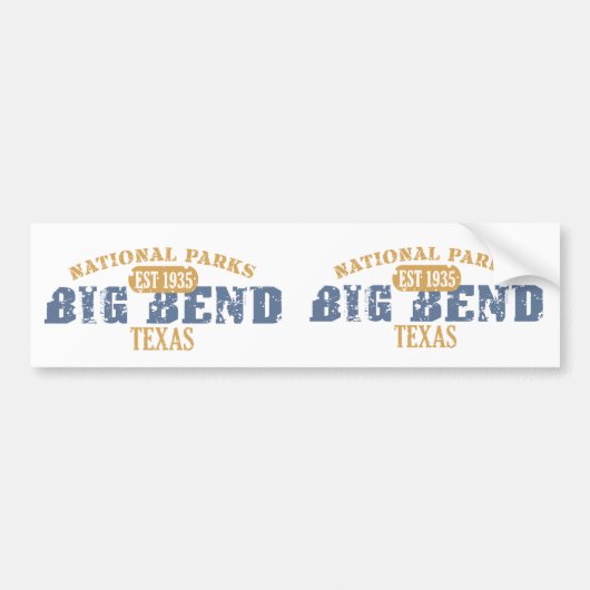 Nationaal park Big Bend Bumpersticker (Voorkant)