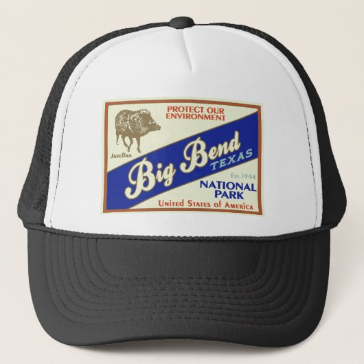 Nationaal park Big Bend (Javelina) Trucker Pet (Voorkant)