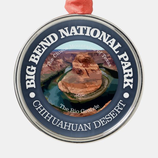 Nationaal park Big Bend Metalen Ornament (Voorkant)