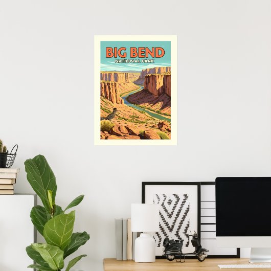  nationaal park Big Bend Poster (Thuiskantoor)