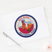 Nationaal park Big Bend Ronde Sticker (Envelop)