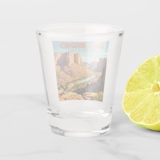  nationaal park Big Bend Shot Glas (Achterkant)