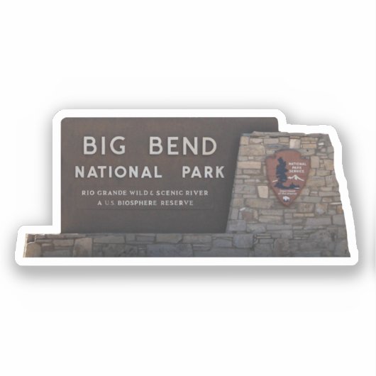 Nationaal park Big Bend Sticker (Voorkant)