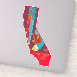 Nationaal park Bigfoot Hiding Sequoia 1938 Sticker