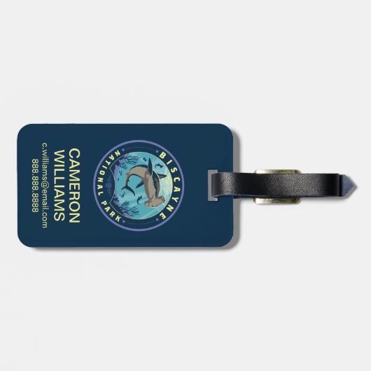 Nationaal Park Biscayne Bagagelabel (Achterkant horizontaal)