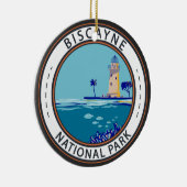 Nationaal park Biscayne Boca Chita Key Badge Keramisch Ornament (Rechts)