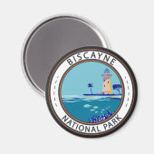 Nationaal park Biscayne Boca Chita Key Badge Magneet (Voorkant / Achterkant)