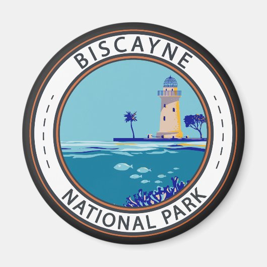 Nationaal park Biscayne Boca Chita Key Badge Magneet (Voorkant)