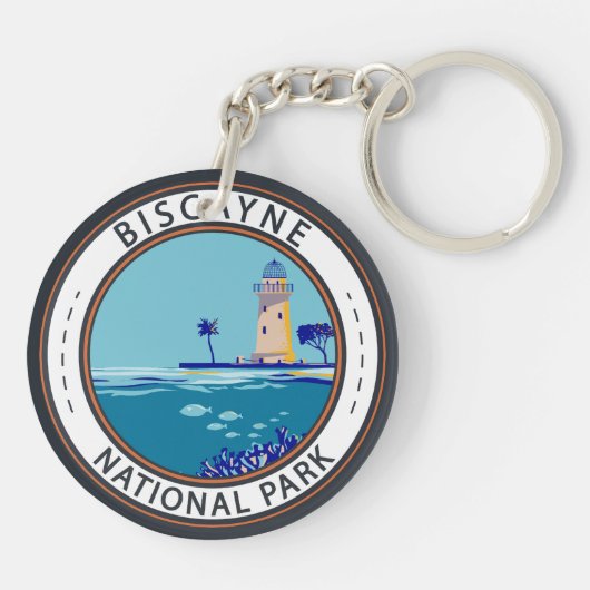 Nationaal park Biscayne Boca Chita Key Badge Sleutelhanger (Achterkant)