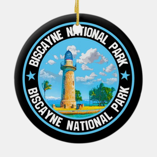 Nationaal Park Biscayne Keramisch Ornament (Achterkant)