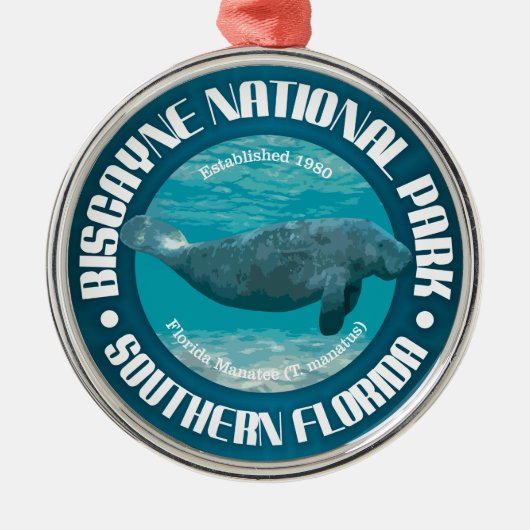 Nationaal Park Biscayne Metalen Ornament (Voorkant)