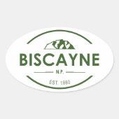 Nationaal Park Biscayne Ovale Sticker (Voorkant)