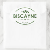 Nationaal Park Biscayne Ovale Sticker (Tas)