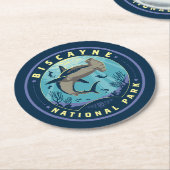 Nationaal Park Biscayne Ronde Kartonnen Onderzetter (Gebogen)