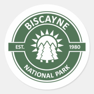 Nationaal Park Biscayne Ronde Sticker
