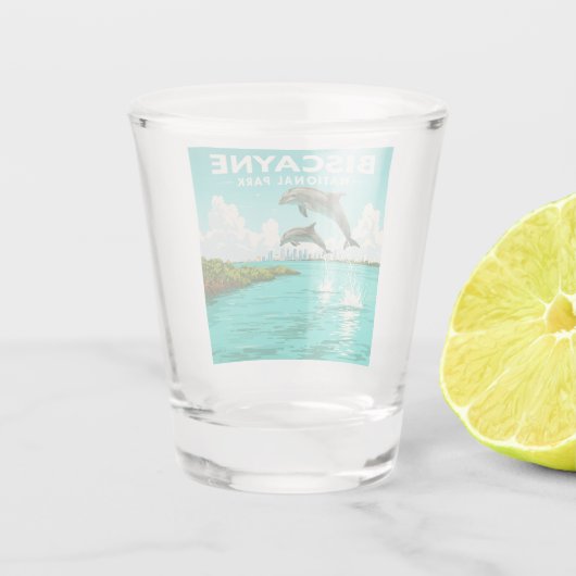 Nationaal Park  Biscayne Shot Glas (Achterkant)