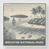 Nationaal Park Biscayne Stenen Onderzetter (Voorkant)