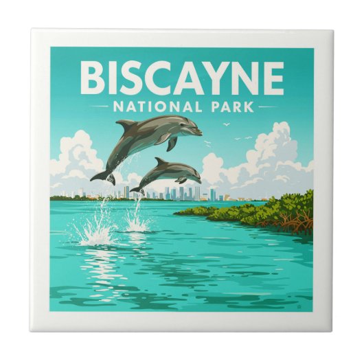 Nationaal Park  Biscayne Tegeltje (Voorkant)