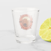 Nationaal Park Bison Retro Compass Shot Glas (Achterkant)