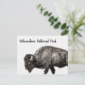 Nationaal park Bison Yellowstone Briefkaart (Staand voorkant)