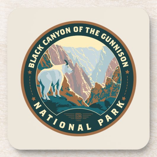 Nationaal park Black Canyon Bier Onderzetter (Voorkant)