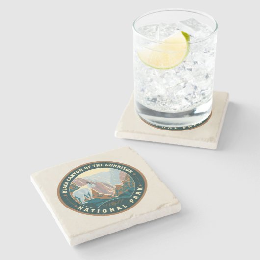 Nationaal park Black Canyon Stenen Onderzetter (Zijkant)