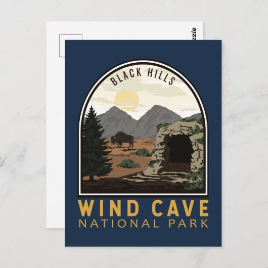 Nationaal park Black Hills  Emblem Briefkaart (Voorkant / Achterkant)
