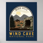 Nationaal park Black Hills  Emblem Poster (Voorkant)