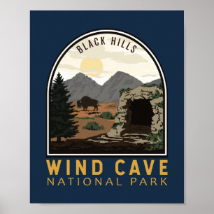 Nationaal park Black Hills  Emblem Poster