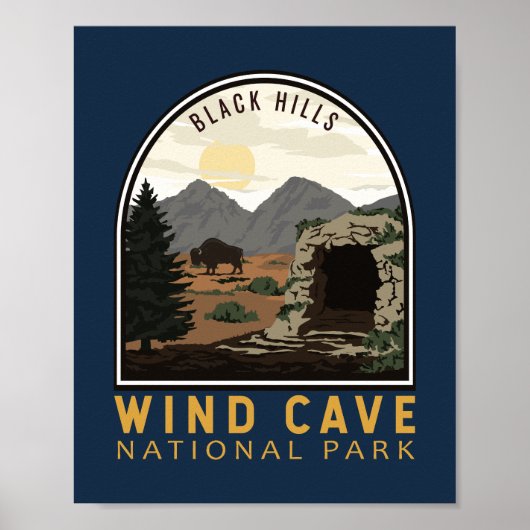 Nationaal park Black Hills  Emblem Poster (Voorkant)