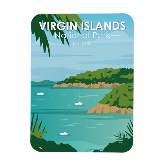 nationaal park Boating Maagdeneilanden Magneet (Verticaal)