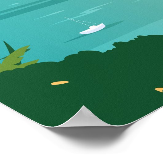 nationaal park Boating Maagdeneilanden Poster (Hoek)