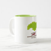 Nationaal park Bontebok - kaart Zuid-Afrika Tweekleurige Koffiemok (Voorkant links)